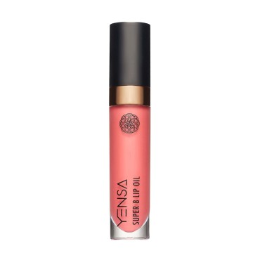 YENSA Super 8 Lip Oil, Natural Korean Moisturizing Gloss, No-Sticky Transparent Formula For Hydrating Lip Care (Crush It Coral) .22 fl oz