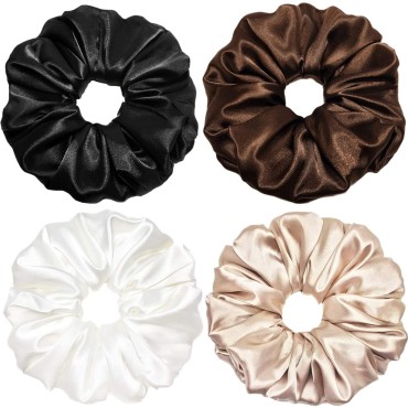 SCRMROIA Silk Satin Scrunchie, 5.9inch /15cm Extra...