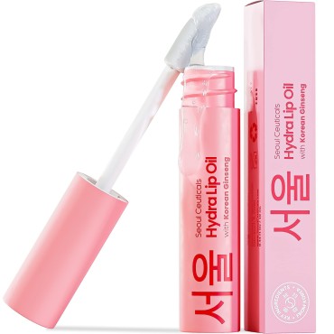 SeoulCeuticals Korean Makeup Lip Balm Gloss - Clear Glossy Lip Oil Hydrating Butter - Vegan Cruelty Free K Beauty Glow For Lips