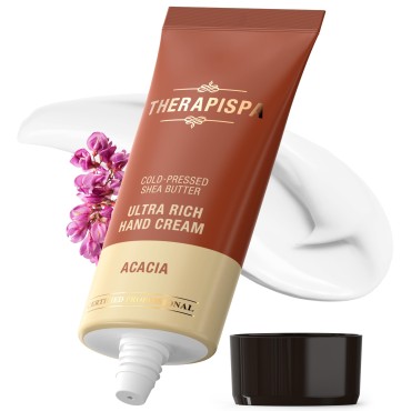 THERAPISPA Ultra Rich Hand Cream with Hyaluronic Acid, Niacinamide (B3), Panthenol (B5), Ceramides & Shea Butter for Dry Hands, Protect, Nourish, and Moisturize (Acacia, 1.7 fl oz, Pack of 1)