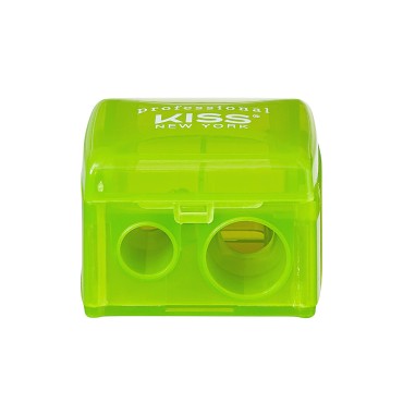 kiss new york Professional Duo Pencil Sharpener, Convenient, Essential Tool for Eye liner, Lip liner, Sharpens, Easy To Clean, Compact (Sharpener)