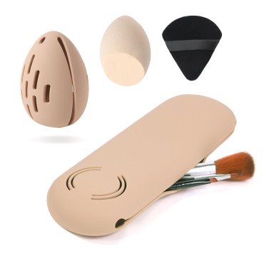 Azmoncy Large Silicone Makeup Brush Holder and Mak...