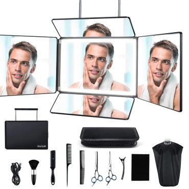 5 Way Mirror for Self Hair Cutting, 360 Mirror for...