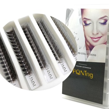 FQNing Premade Fans Eyelash Extensions 1000 Fans Handmade Collection Pointy Base 6D Volume Lash Extensions Permade Fans 0.07 C Curl Premade Lash Fans 9-16mm Mix Middle Stem