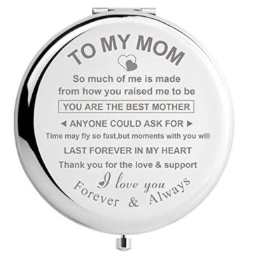 Gifts for Women Mom Wife Sister Daughter Engraved Makeup Mirror (Style04 Gifts for Mom)