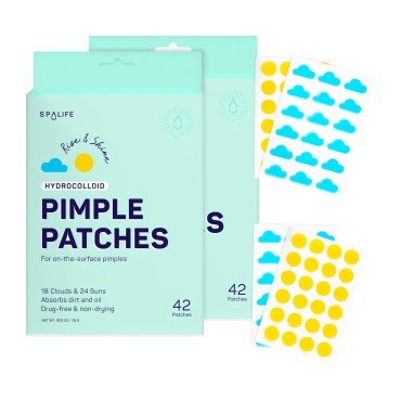 SpaLife Hydrocolloid Suns and Clouds Pimple Patches - 2 Pack