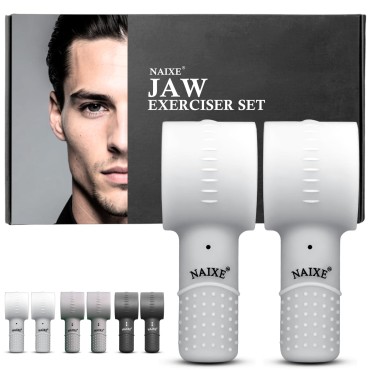 Jaw Exerciser for Men and Women, Jawline Exerciser, Face Slimmer, Face and Neck Exerciser, Jawline Sculptor, Facial Exerciser, Silicone Facial Tools