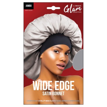 DONNA Wide Edge Satin Bonnet, Shower Cap for Women...