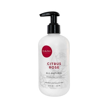 DANI Natural Hand & Body Lotion Naturals - with Natural & Organic Ingredients - 12 Ounce Bottle (Citrus Rose)