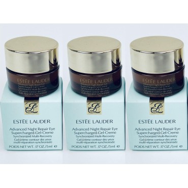 Estee Lauder Advanced Night Repair Eye Supercharged Gel-Creme 0.5 oz/15ml (Lot of 3 0 .17 oz/5 ml Jars)