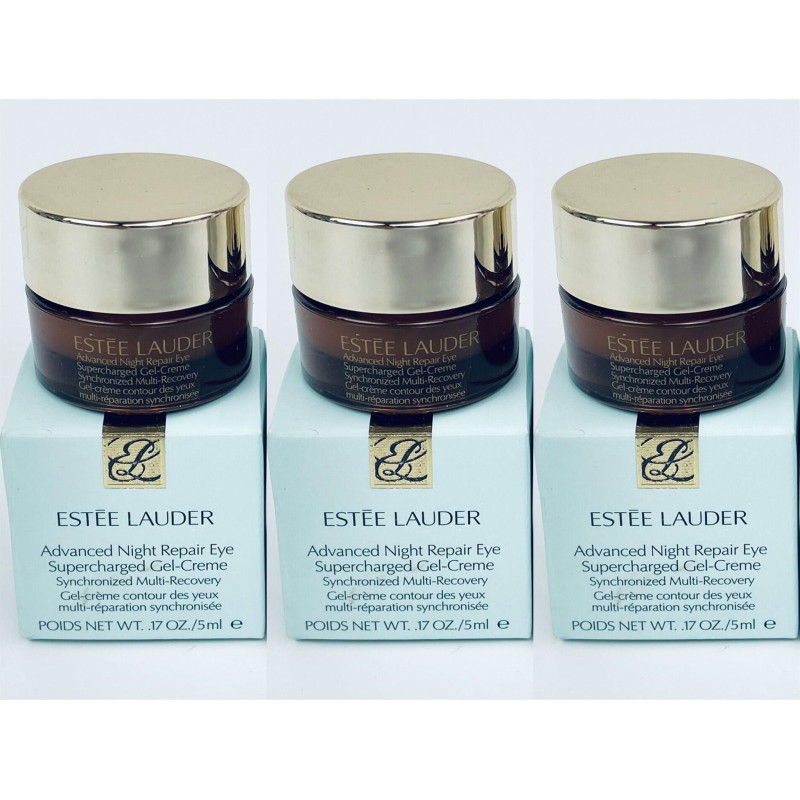 Estee Lauder Advanced Night Repair Eye Supercharged Gel-Creme 0.5 oz/15ml (Lot of 3 0 .17 oz/5 ml Jars)