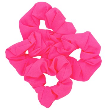 Neon Pink Scrunchie for Hair 80s, Hot Pink Scrunchies Neon Hair Accessories Scrunchy Hair Elastics Tie Ponytail Scrunchies, Hair Scrunchies for 80s Party Outfit 80s Workout Costume Neon Accessories