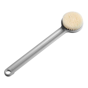 Back Bath Brush Long Handle for Shower, Back Brush Scrubber, Skin Exfoliator for Bath Scrubber Body Brush for Men Women Grey