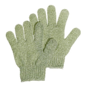 2 Pack Exfoliating Gloves Infused with Vitamin C f...
