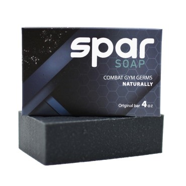 Spar Soap Original Bar | Tea Tree, Charcoal, Lemongrass, Peppermint | Ideal for BJJ, Wrestling, MMA, and other athletes | Made by MMA athletes in the USA