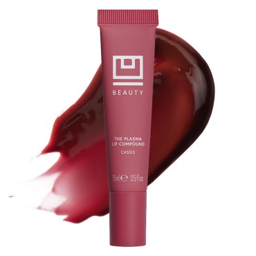 U Beauty The PLASMA Tinted Lip Compound - Wine Lip Gloss Plumping Treatment, Hyaluronic Acid & Ceramides Deeply Hydrate - Peptides & Salicylic Acid Visibly Smooth and Improve Lines, Cassis - 15 mL