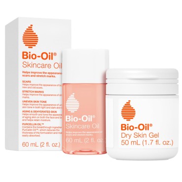 Bio-Oil Dry Skin Travel Skincare Bundle - 1.7oz Skincare Oil and 2oz Dry Skin Gel