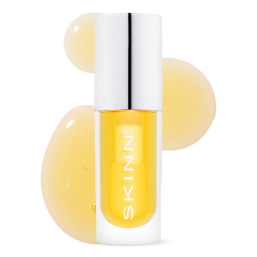 SKINN Luminous Golden Lip Oil - Support Collagen Production, Smooth Lines & Soothe Dry Cracked Lips - Hydrating Lip Gloss & Oils Improves Elasticity, Texture & Luminosity - Vitamin C & Manuka Honey