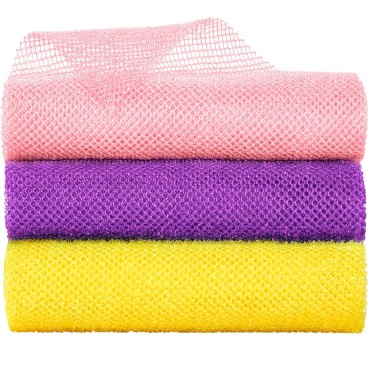 Metene 3 Pieces African Exfoliating Net, Colorful ...