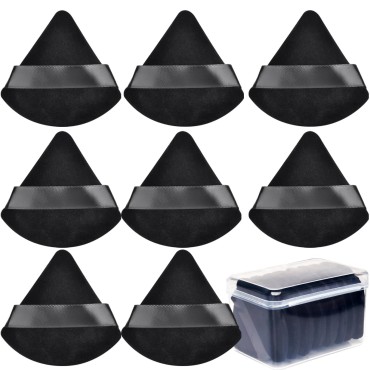 8Pcs Triangle Powder Puffs?Powder Puff Face Makeup Tool, Loose Powder Mineral Powder Body Powder Cosmetic Foundation Soft Sponge Triangle Makeup Puff Wet Dry Makeup Pieces Powder Puff