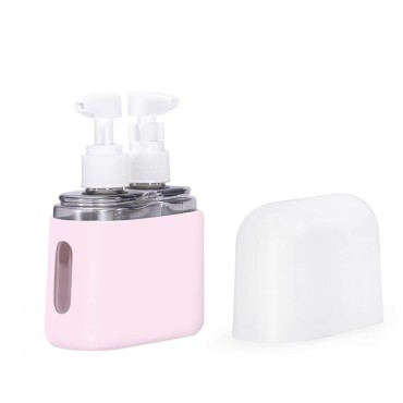 Travel bottles, TSA Approved Travel Containers for Toiletries, Refillable, Portable, Spray Bottles and Pump Bottles with Labels for Creams, Perfumes and Shampoos (Pink)