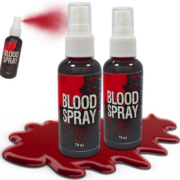 2 Pcs Fake Blood Spray,2.46 oz Fake Blood Makeup,Halloween Liquid Fake Blood Washable Splatter Sfx Makeup Kit,Suitable for Clothes Zombie Vampire Halloween Makeup Kit