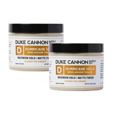 Duke Cannon News Anchor Hold Pomade (Pack of 2, HURRICANE HOLD)