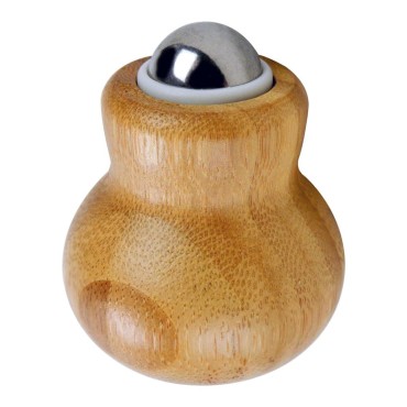 Kingsley Indulge in Luxurious Skin Therapy with The Bamboo Palm Held Roller Ball Facial Massager: Enhance Your Skin's Health and Wellness