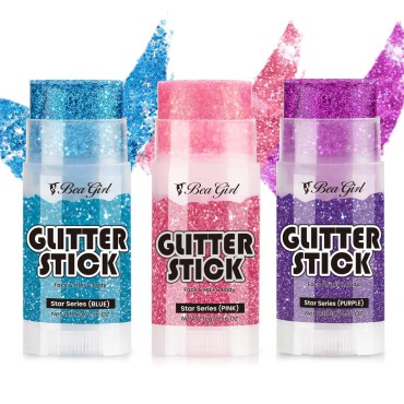 Beagirl Body Glitter Stick Set, Rainbow Face Glitt...