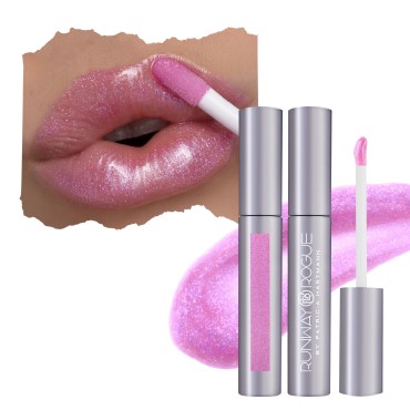 Runway Rogue Classic Lip Gloss, Sheer Pale-Purple Hydrating Iridescent Shimmer Lip Gloss, ‘Purple Haze’