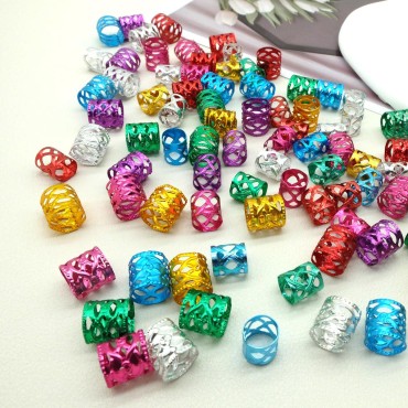 100PCS Two Size Multicolor Rings, Hair Jewelry for...