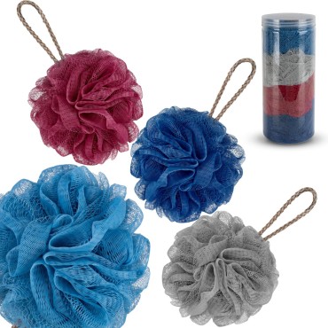 OndaptuLoofahs Bath Sponge Shower Pouf Ball,Mesh B...