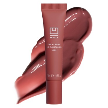 U Beauty The PLASMA Tinted Lip Compound - Mauve Nude Plumping Lip Gloss Tint, Hyaluronic Acid & Shea Butter Deeply Hydrate - Salicylic Acid & Peptides Visibly Smooth and Improve Lines, Lady - 15 mL