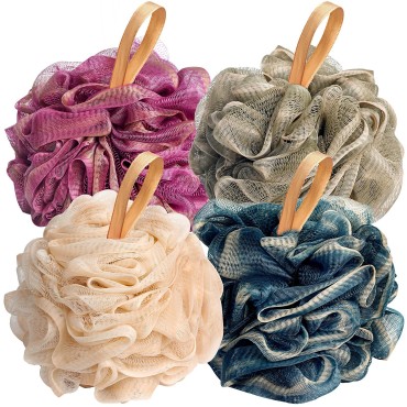 Fishent Loofah Bath Sponge Shower Loofahs, 4 Pack ...