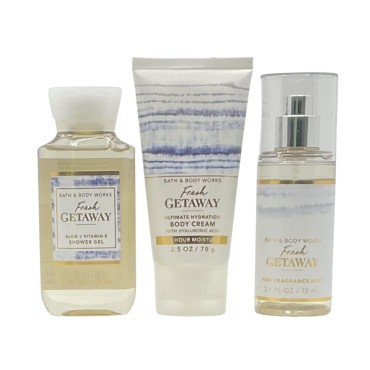 Bath & Body Works Fresh Getaway Body Care Set (3oz Shower Gel, 2.5oz Fragrance Mist, 2.5oz Body Cream)