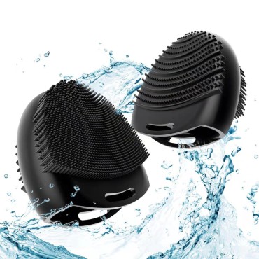 Silicone Face Scrubber Exfoliator, 1 Pack, Gentle Exfoliating Face Wash Brushes for Sensitive Skin, Waterproof Facial Cleansing Brush for Men and Women