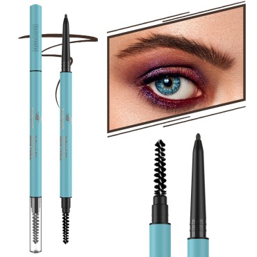 TurritopsisD Define & Fill Brow Pencil ?2-Pack Taupe? Eyebrow Pencil Pro Waterproof Long-Lasting Precision Micro-Tip Ultra-thin Built-in Soft Spoolie
