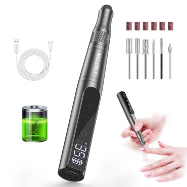 NAILGIRLS Cordless Electric Nail Drill, Portable E...