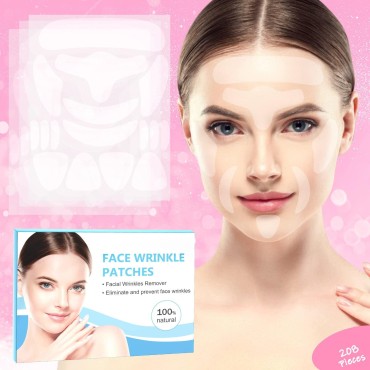 Face Lift Tape Invisible Face Wrinkle Patches,Anti Wrinkle Patches 208 Pcs,Facial Patches for Wrinkles Overnight,Face and Forehead Wrinkle Patches to Reduce Fine Wrinkles