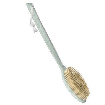 ECOED Back Bath Brush- Coffee & Wheat Straw Handle- for Shower Vegan Bristle Bath Scrubber Body Brush for Showering, Shower Brush for Men & Women (Green)…