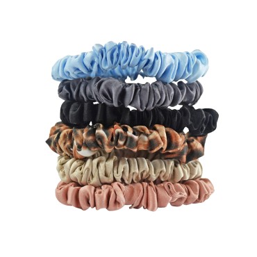 NGHT Silk Scrunchies for Women's Hair - 100% Thin ...