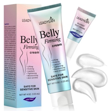 Leadyeah B Flat Belly Firming Cream - Moisturizing, Firming for Stomach, Thighs and Butt, Body Lotion for Women and Men, 125+5ML