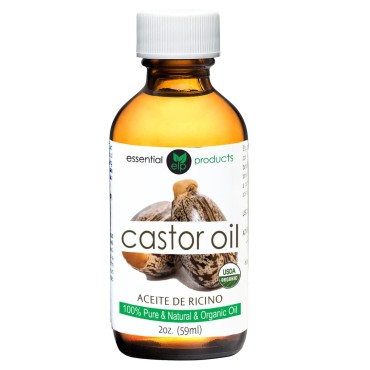 EASY LOOK ELP Pure Organic Castor Oil - Promotes Hair, Eyebrow and Eyelash Growth - Diminishes Wrinkles and Signs of Aging - Hydrates and Nourishes Skin - 100% Pure 2 fl oz