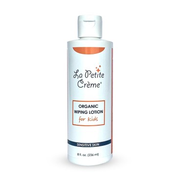 La Petite Creme French Premium Wiping Lotion for Kids - Potty Training Solution - Skin Cleanser & Moisturizer - Girls and Boys - USDA Certified Organic EWG Verified (8 oz)