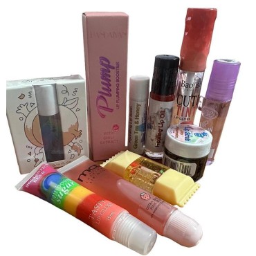 Diva Stuff Clear and Sheer Set of 10 Lip Products, All Chosen At Random, Fun For Lip Product Lovers, Lip Plumpers, Lip Glosses, Lip Sticks, Lip Balms and More, Lot of Lipstick Love