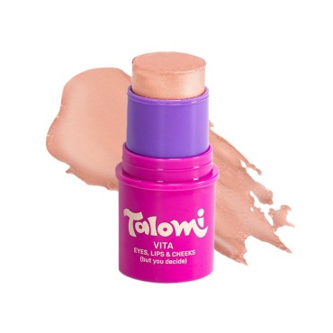 TALOMI MultiStick for Creators: Versatile, Creamy, and Blendable Color Stick for Lips, Cheeks, and Eyes (but you decide) - Fragrance-Free, Non-Comedogenic 0.21 Oz (Muse - Soft Gloden Pink)