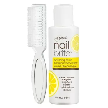 Gena Nail Brite Whitening Scrub with Brush, Cleans...