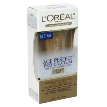 L'Oreal Age Perfect Pro-Calcium Eye and Lip Cream for Very Mature Skin, 0.5-Ounce Tube