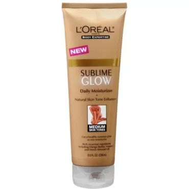 L'Oreal Paris Sublime Bronze Glow Daily Moisturizer and Natural Skin Tone Enhancer, Medium Skin Tones, 8 fl. Oz