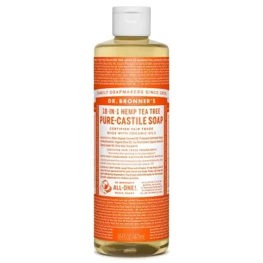Dr. Bronner’s - Pure-Castile Liquid Soap (Tea Tree, 16 Ounce)